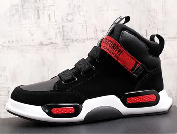 

European High help Men Casual Shoes Walking Breathable Footwear Shoes Male Designer Flats Increase in wild thick bottom Sneakers