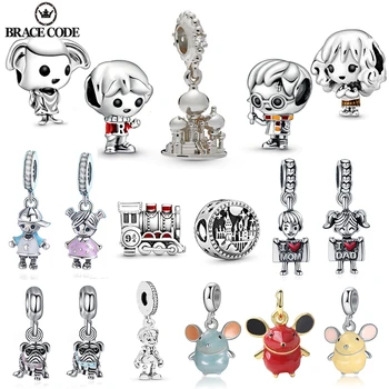 

2Pcs/Lot Harry School of Magic Beaded Pendant for original Brand Bracelet And Necklace Trinkets DIY Jewelry Making Accessories