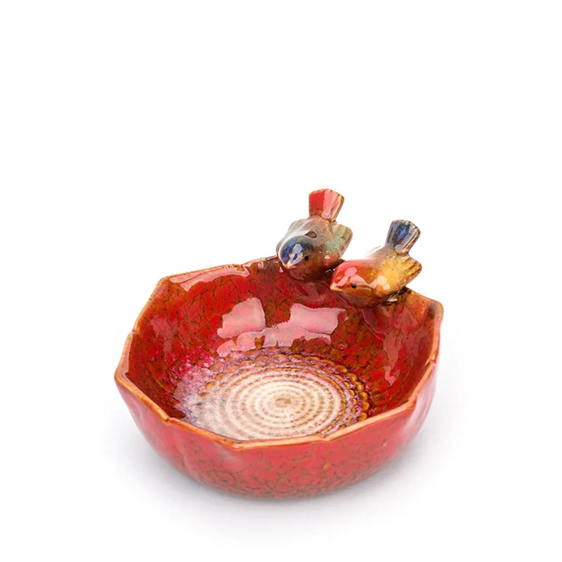 3D керамические украшения в виде животных, декоративные чаши, мясистый цветочный горшок, кормушка для птиц, поднос для фруктов, украшение, поднос для хранения конфет - Цвет: 2