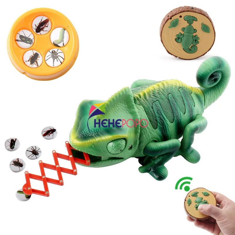 RC Animals Toys RC-Chameleon Pet Intelligent Toy Remote Control Toy Electronic Pet Model Reptile Animals Robot for Kid