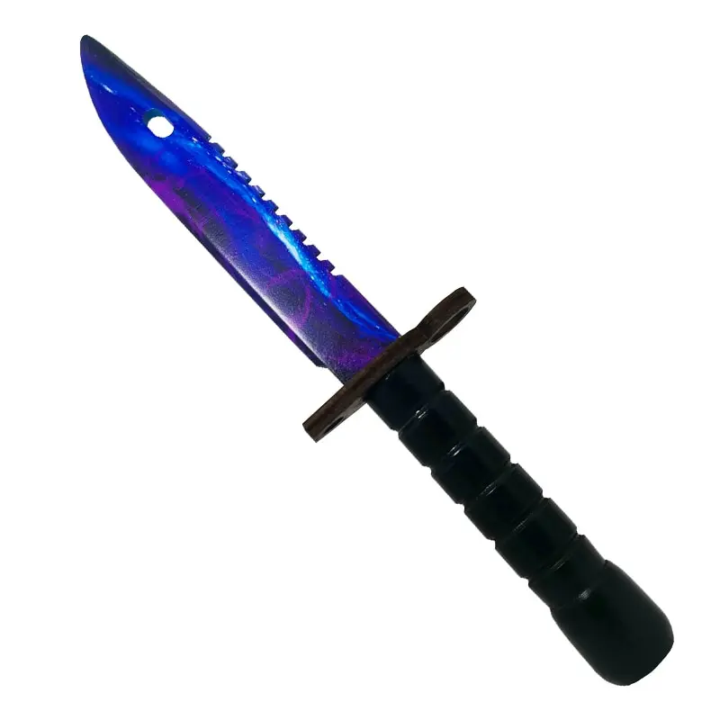 Toy weapons Geekroom children wooden knife bayonet M9 CS GO a toy for boy Sapphire waves in real life dagger v2 | Игрушки и хобби