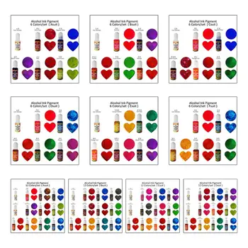 

6/12 Colors Epoxy Pigment Liquid Colorant Dye Ink Diffusion Resin Jewelry DIY Making Crafts Accessories