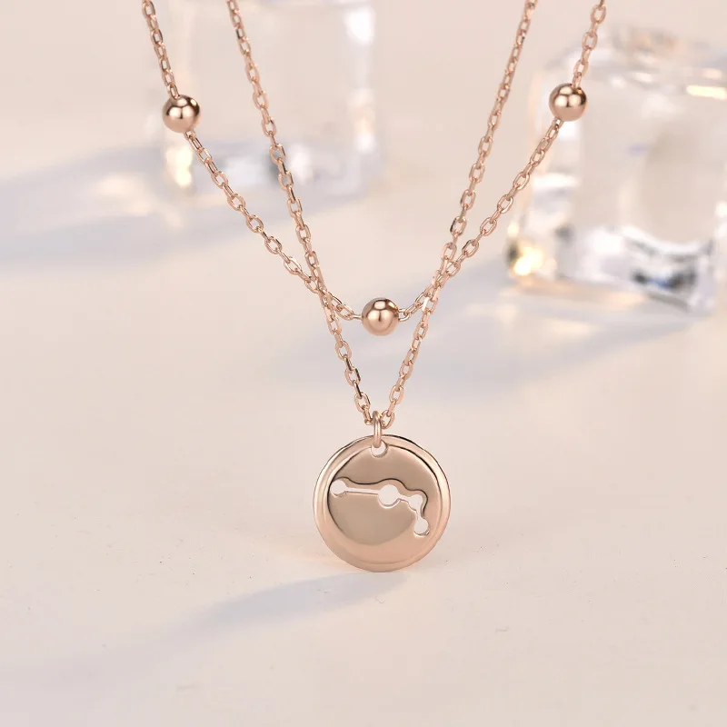 

Lai Ming Fashion Jewelry S925 Double Layer Sets of Chain Little Red Book Heat Stars Necklace Fairy 18k Maintains Color Choker
