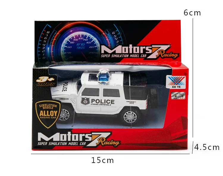 Сплав модель автомобиля 1: 43 полицейский автомобиль воин инерционный металлический автомобиль модель автомобиля Торт украшения и украшения