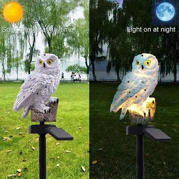 

Landscape Lights Solar Security Lamp Home Path Light Lawn Lamp Durable Owl Animal Garden Lawn Light