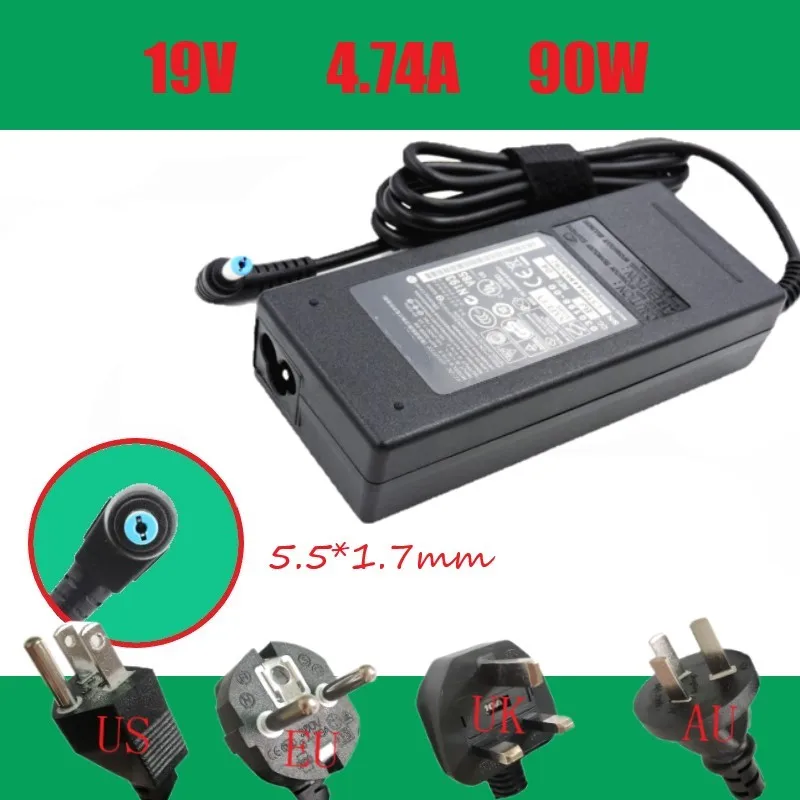 Новинка размеры от 90W 19V 4.74A оригинальный подлинный ноутбук Зарядное устройство