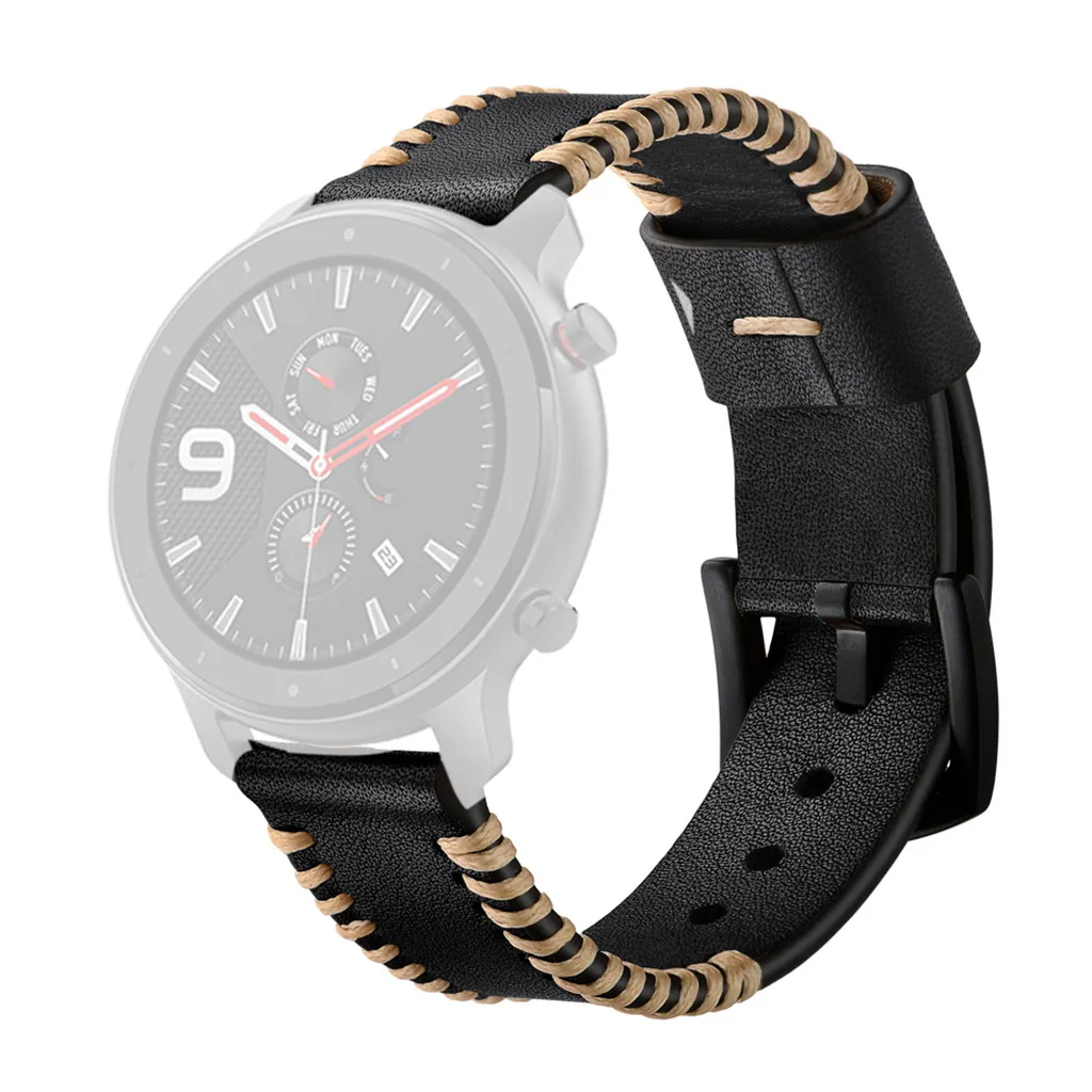 Ремешок для AMAZFIT GTR Смарт часы 47 мм сменный Браслет Кожаный полосатый ремешок для AMAZFIT Смарт часы ремешок аксессуары Y20
