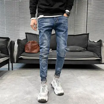 

Fashion 2020 Spring Mens Jeans High Quality Stretch Slim Fit Denim Jeans Men Casual Streetwear All Match Hip Hop Trousers Men
