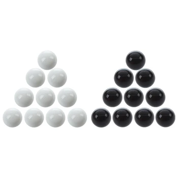 

20 Pcs Marbles 16mm Glass Marbles Knicker Glass Balls Decoration Color Nuggets Toy Black and White