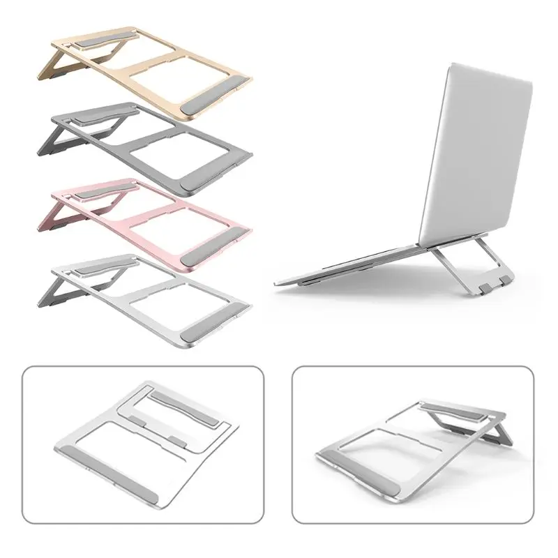 

Aluminium Portable Laptop Stand Foldable Notebook Support Base Macbook Pro Holder Adjustable Bracket Support for 12-15.6inch