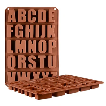 

26 Hole English Alphabet Cake Chocolate silicone heart Mold Food Grade Non-stick Baking Utensils For Home Kitchen soap making