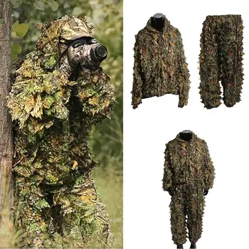 

Hunting Deer Stalking Woodland Camo Camouflage Clothing Leafy CS Season Ghillie Ghillie Suit Shooter Father'S Day Gift Game