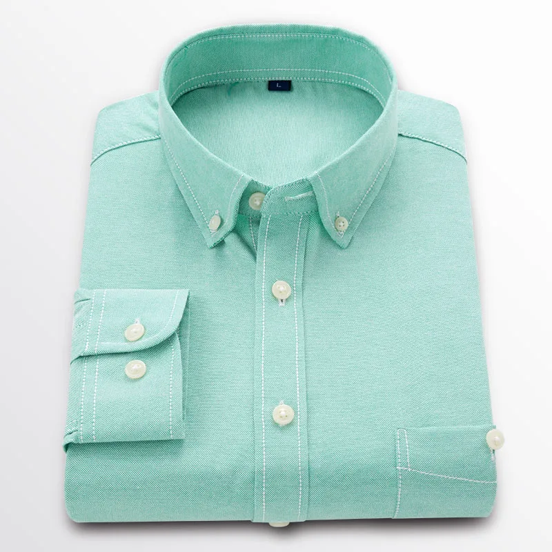 Новое поступление Брендовые мужские рубашки с длинным рукавом цельные мужские рубашки размера плюс деловые мужские Рубашки повседневные топы GT01