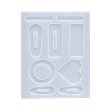 

Resin Crystal Epoxy Mold Hairpin Earrings Decorative Pendant Casting Silicone Mould DIY Crafts Jewelry Making Tools