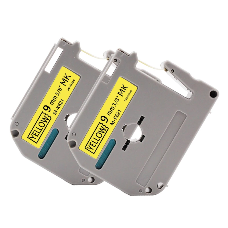 UniPlus 2PK желтая лента Стикеры для Brother MK621 MK-621 M-K621 принтер этикеток p-touch PT-100 PT-110 PT-M95 Этикетка ленты для принтеров