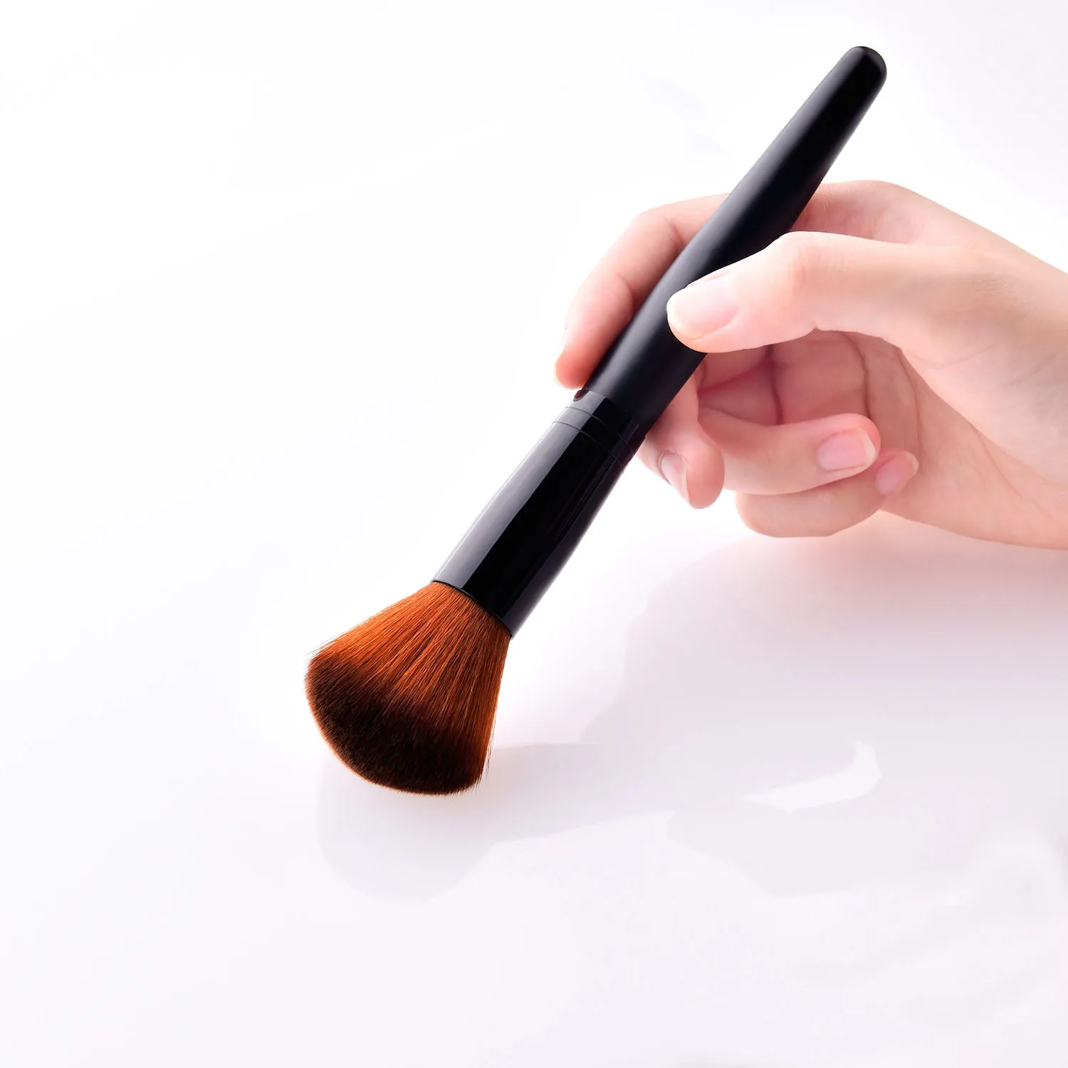 Черные кисти для макияжа 1 шт. кисть растушевки теней подводка глаз бровей женщин