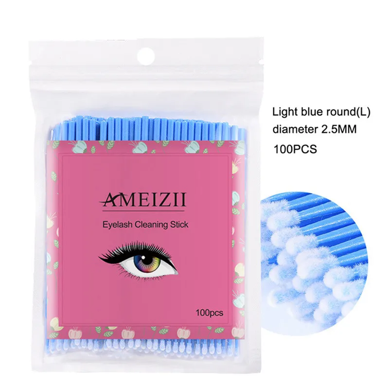 Disposable Micro Brushes Makeup Regular Tool Eyelash Cotton Swab Cleaning Swab Eyelash Brushes Hot Natural Eyelashes Remover