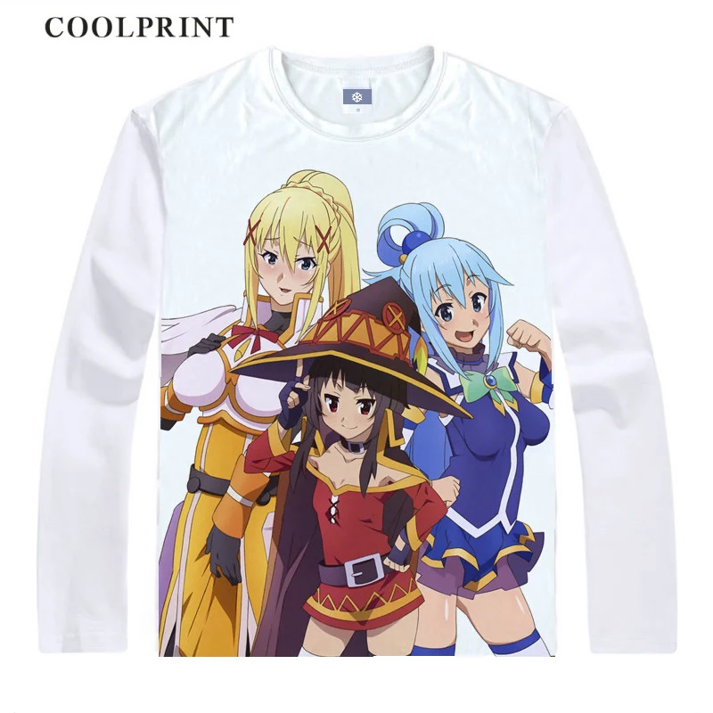 Style 4 Kono Subarashii Sekai ni Shukufuku wo Konosuba футболка Аква мегумин футболка аниме цифровая Винтажная футболка с длинными рукавами и принтом - Цвет: Style 4