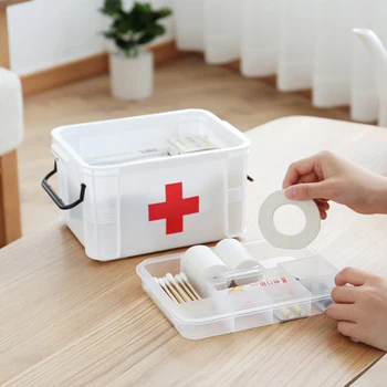 

Plastic Multi-layer Medicine Chest Emergency Kit First Aid Drug Storage Box