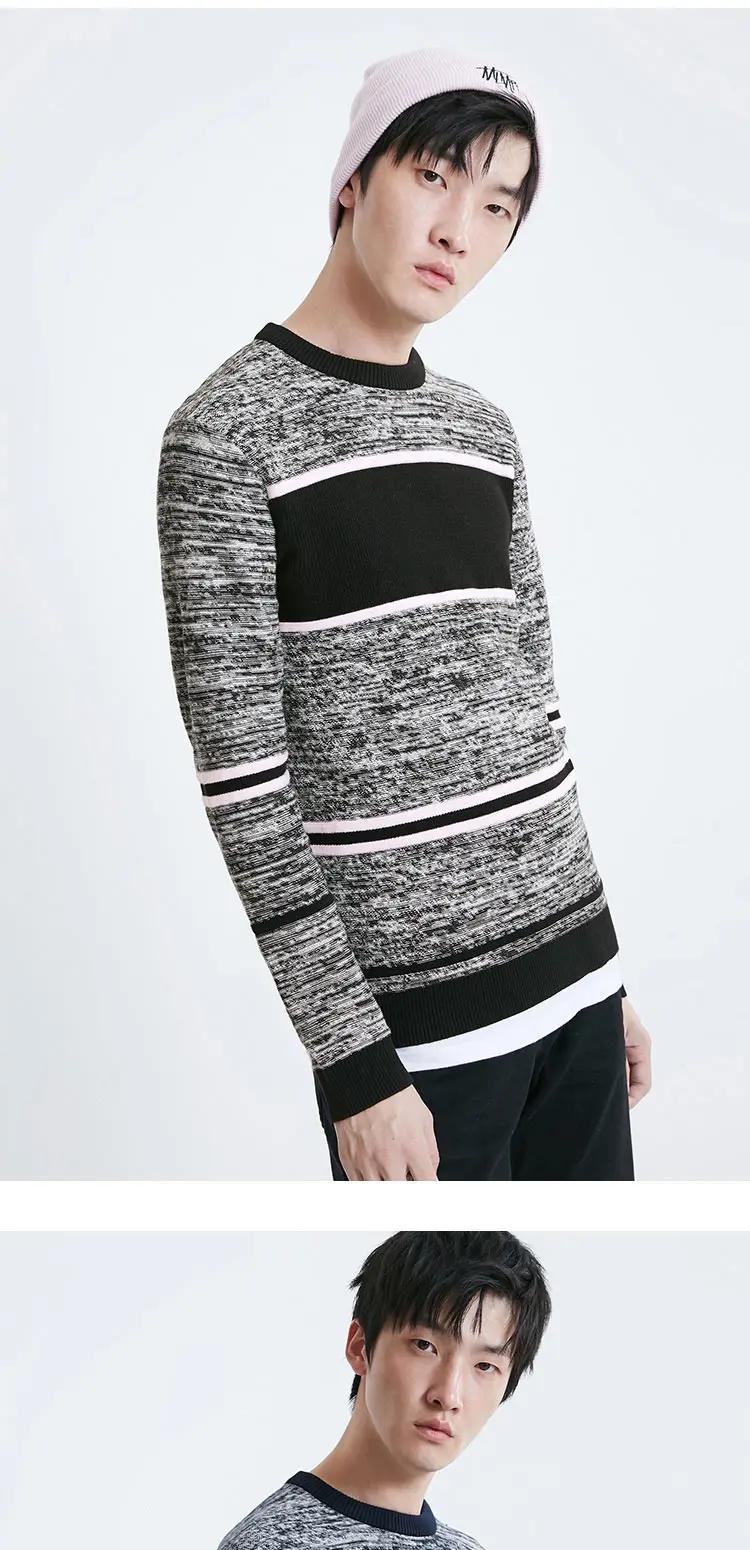 JackJones мужской полосатый свитер пуловер Топ Мужская одежда 219124506