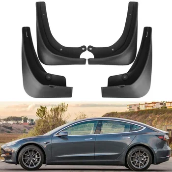 

4Pcs/Set Front Rear Car Mudflaps Vehicle Accessories Mudguard Auto Splash Guards Fender For Tes-la Model 3 2016 to 2019 Car