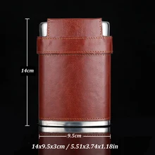  Leather Hip Flask A Bottle Of Whiskey Original Pockets Liquor Patches Groomsman Gifts 8OZ Flask For Alcohol  Stainless Steel 