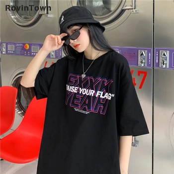 

Street Style Casual Fashion O Neck Loose Oversize Half Sleeve Korea Clothes Bts Kpop 2020 New Summer Women T-shirt Free Shipping