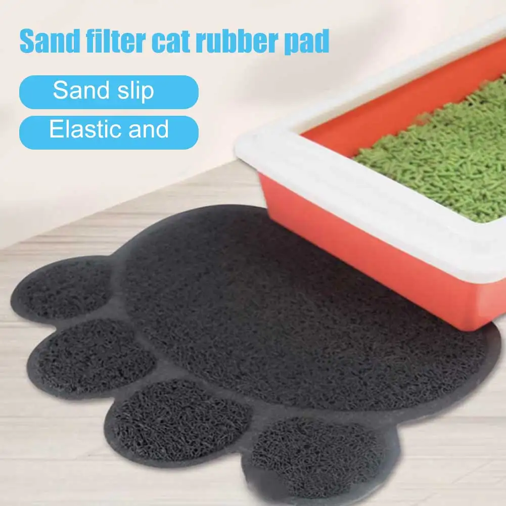 Cats Litter Trapping Mats Pads 30*40cm PVC Elastic Fiber Mats for Cats