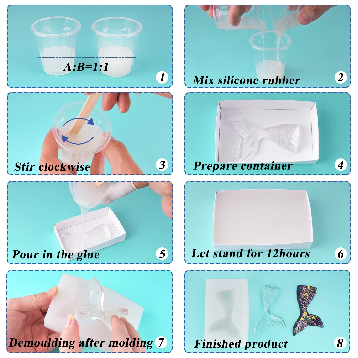 Mold Making Silicone Kit, 1000g Silicone