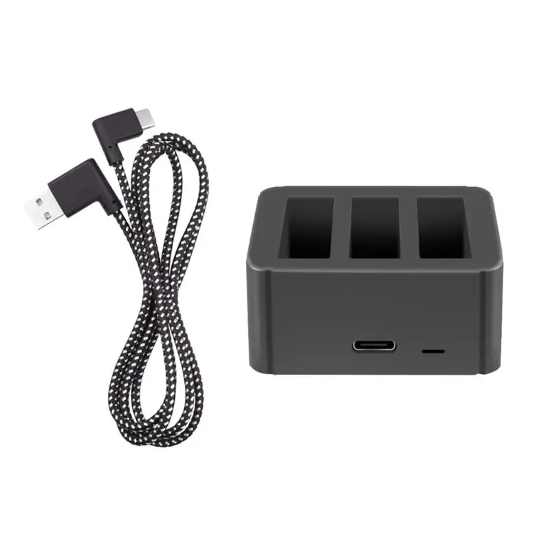 Портативный 3 в 1 USB зарядное устройство type-c зарядный порт батарея зарядная коробка док-адаптер для DJI OSMO Action S порт аксессуары для камеры