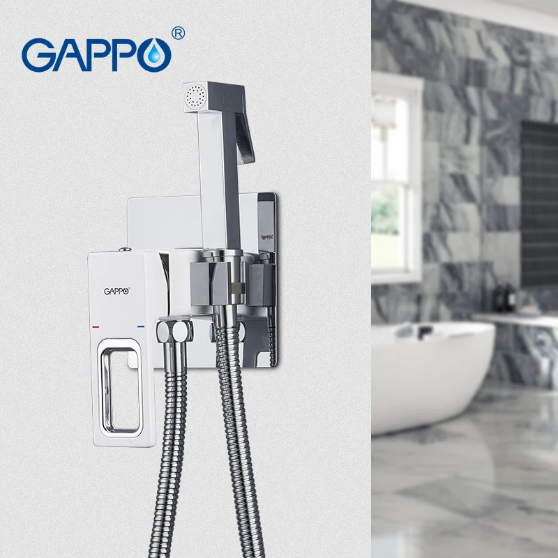 Gappo Single Cold & Cold Hot Water Corner Valve Bidet Faucets Function Square Hand Shower Head