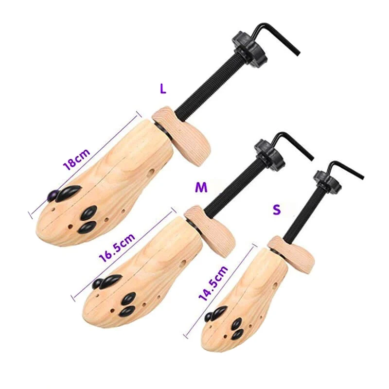 Durable Anti-rust Adjustable Smooth Wooden Shoe Stretcher for Men Women Household Boots Expander Trees Stretcher Shaper Rack