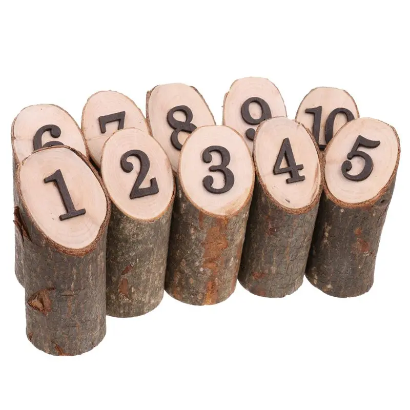 

Hot Sale Rustic 1-10 Wooden Table Numbers Wedding Birthday Party Centerpieces Decor