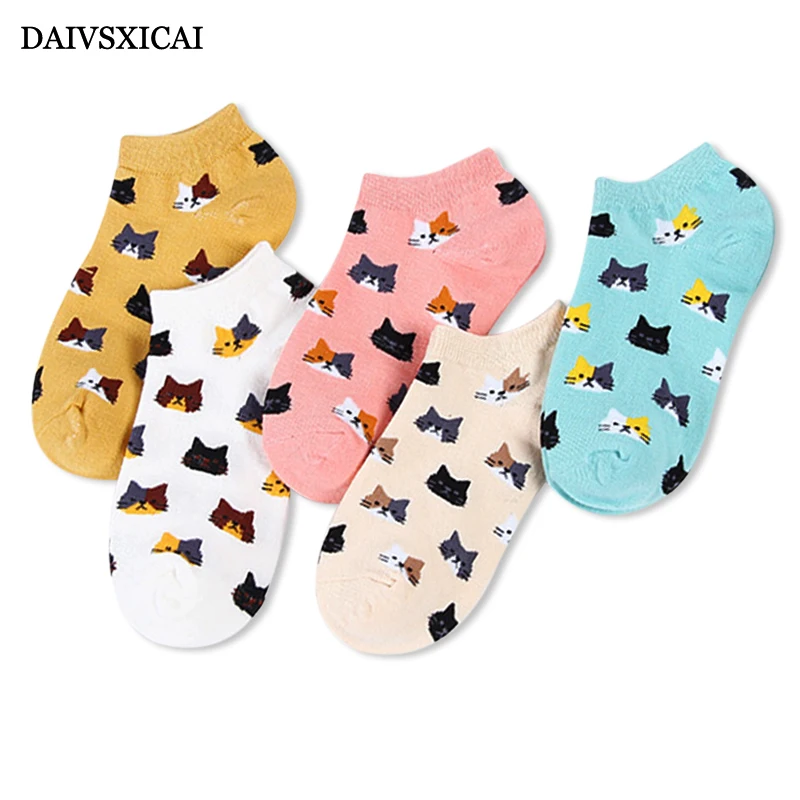 5 пара/лот = 10 шт. летние хлопковые женские носки-башмачки модные черные белые серые модные хлопковые носки повседневные женские