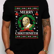Веселое рождественское уродливое Рождество футболка забавная майка Тайсон пародия лучшая футболка
