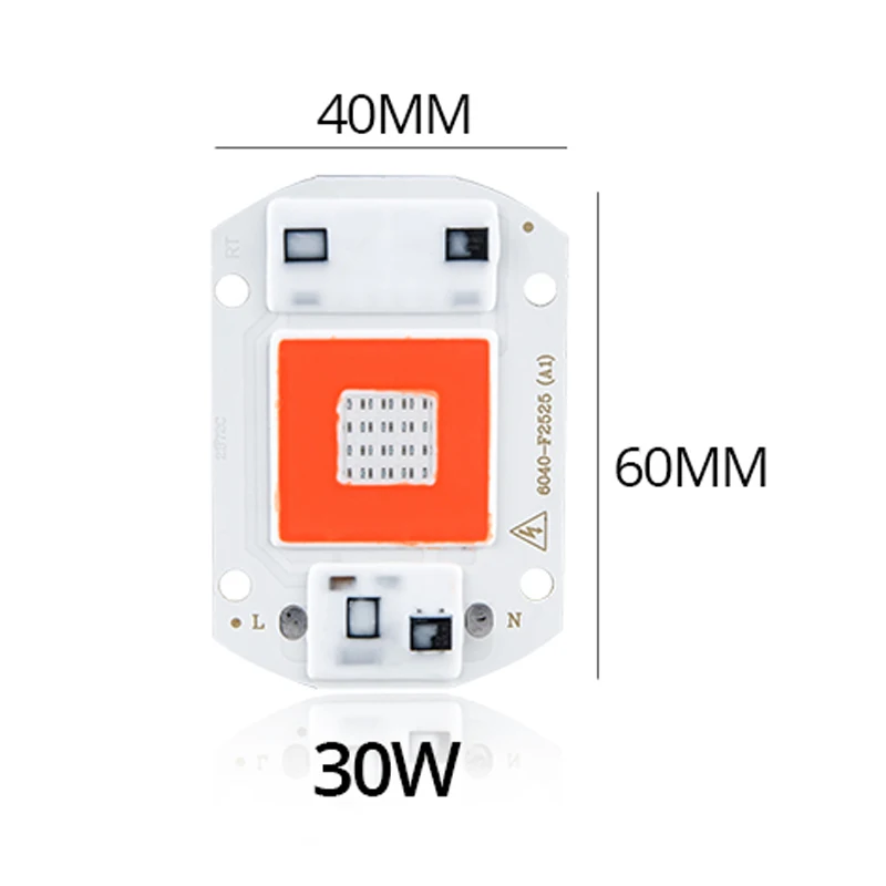 Красный синий светодиодный светильник для выращивания растений фитолампа с отражателем объектива 20 Вт 30 Вт 50 Вт 220 в 110 В COB светодиодный чип полный спектр DIY прожектор - Испускаемый цвет: 30W