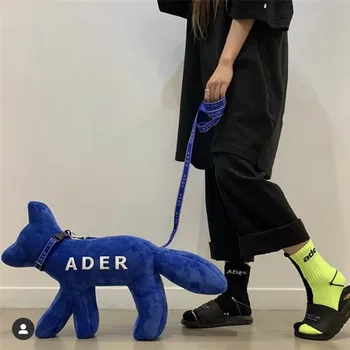 

Blue Embroidery FOX Maison KITSUNE ADER ERROR ADER Toy Streetwear Tees Harajuku