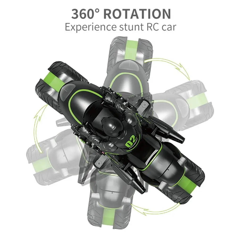 Мотоцикл с дистанционным управлением, перезаряжаемый, 2,4 г, трюковый мотоцикл, вращающийся на 360 градусов, высокая скорость, скалолазание, моторная игрушка