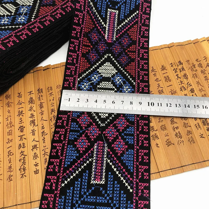 2m 10cm Ethnic Jacquard Webbing For Bags Strap Belt Embroideried Lace Trims Ribbons DIY Clothing Decoration Sewing Accessories