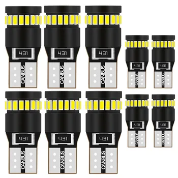 

10pcs car interior light t10 w5w led Tail Light Bulbs Map Lights Courtesy lamp for ford focus 2 3 mondeo mk4 fiesta w5w t10 led