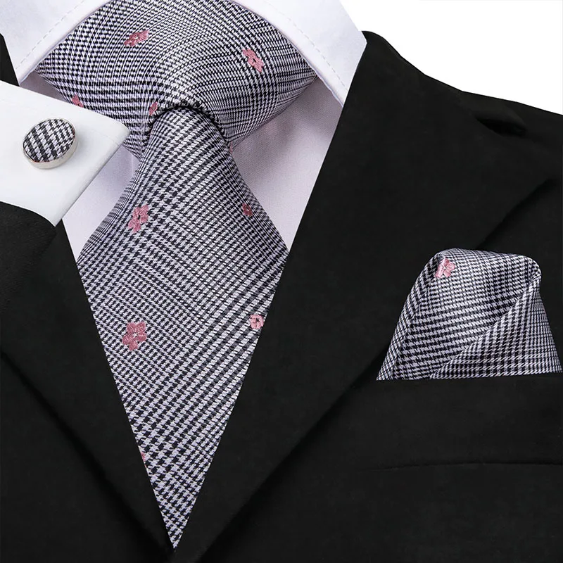 Модный золотой шелковый галстук для мужчин, дизайнерский жаккардовый мужской галстук с узором пейсли, деловой, Свадебный, вечерний галстук, запонки, галстук - Цвет: C-3222