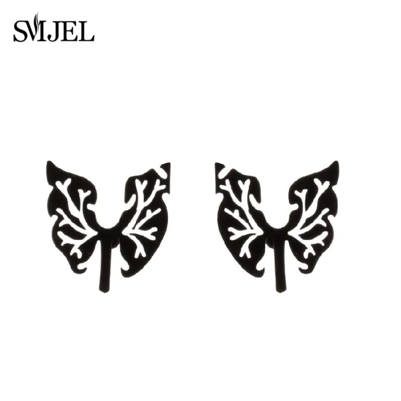 Punk Stainless Steel Earrings for Women Fashion Jewelry 2021 Lighter Compass Expression Lung Rocket Earring Weird Christmas Gift