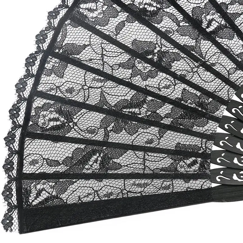 Hand Fan Spanish Victorian For Wedding Party Favor Fancy Dress Double Layer Lace Japanese Folding