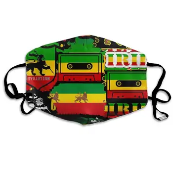 

NiYoung Women Men Teens Washable Reusable Face Masks with Elastic Ear Loop, Anti Dust Pollution Face Mask (Rastafarian Reggae