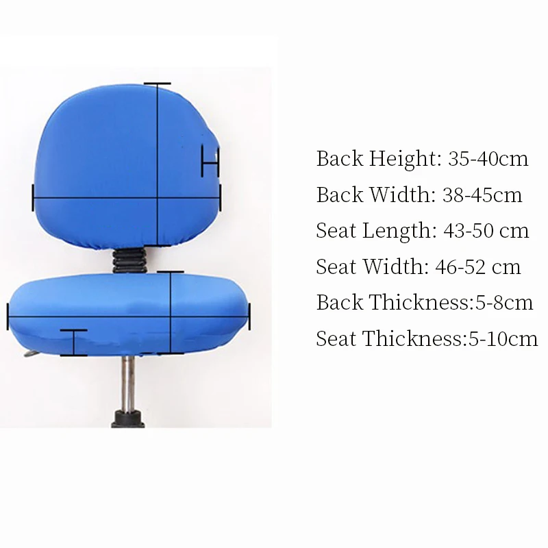 2 шт./лот чехол для офисного стула чехол для кресла для обеденного стула чехол для сиденья чехол на компьютерное кресло Housse de Chaise