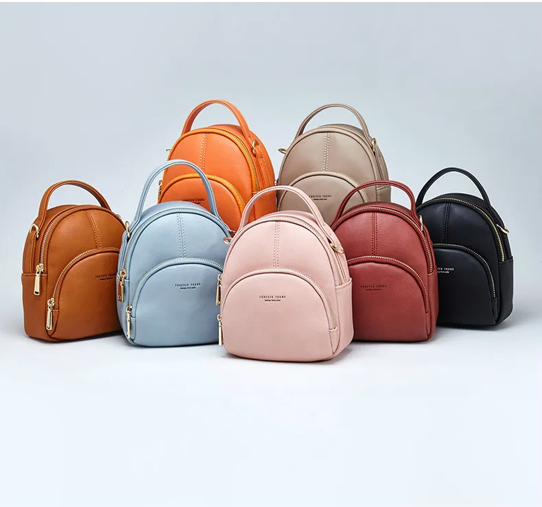 Новые простые Стильные мини-рюкзаки, Женские однотонные сумки, женские Сумки из искусственной кожи, школьные сумки для девочек-подростков