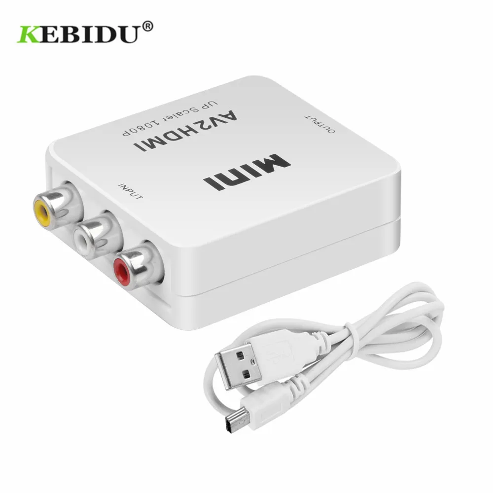 1080P Мини Композитный VCBS аудио конвертер RCA аудио/видео из AV в HDMI-совместимый