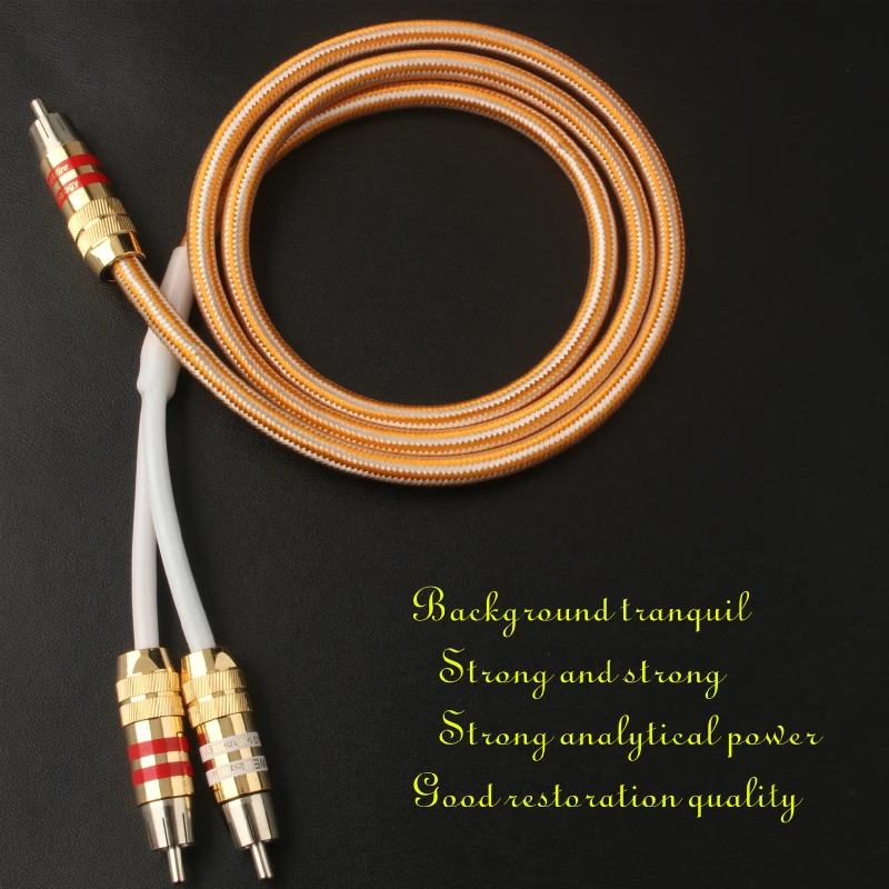 We Pure Copper Silver Plated Rca To 2Rca Cable Audiophile Y Audio Line