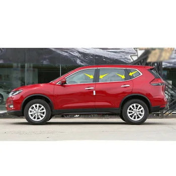

For X-Trail Rogue 2014-2018 Window Pillar Trim Decor DIY Kits Tool For Nissan X-Trail Rogue 2014-2018 Auto Exterior