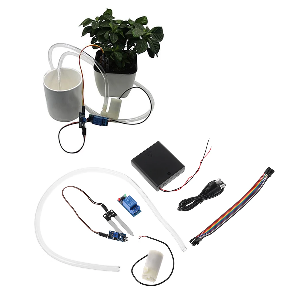 Автоматический оросительный модуль DIY Kit Обнаружение влажности почвы Автоматическая Откачка воды 95AA